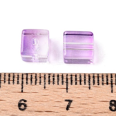 Baking Paint Transparent Glass Beads DGLA-N005-01A-07-1