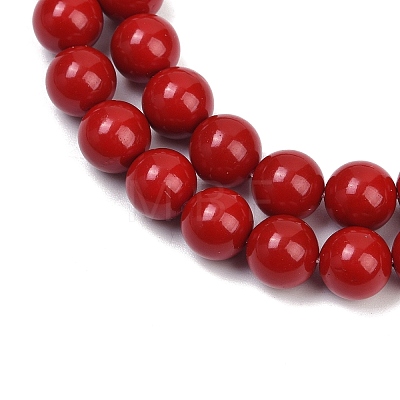 Shell Pearl Beads Strands BSHE-K015-8mm-01-1