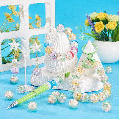 10Pcs Resin Beads PACR-TA0001-33D-1