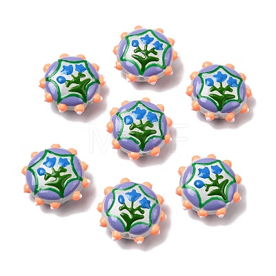 Baking Paint Glass Enamel Beads LAMP-K039-34J-1