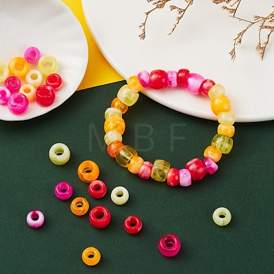 8 Style Acrylic European Beads MACR-YW0001-59B-1