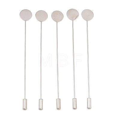 Brass Stick Lapel Pins with Round Pad Tray LS-KK-A301-01P-1