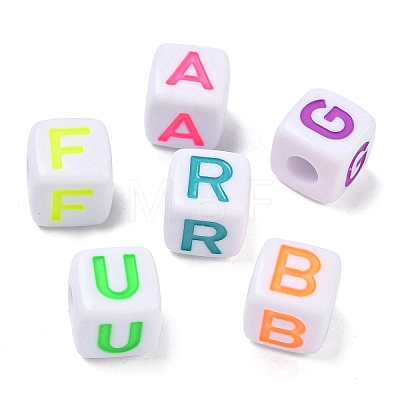 Opaque Acrylic European Beads MACR-K365-06B-1