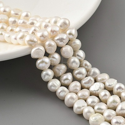 Natural Cultured Freshwater Pearl Beads Strands PEAR-A006-07E-1