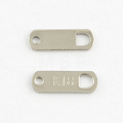 304 Stainless Steel Rectangle Shaped Chain Tabs STAS-Q178-02A-1