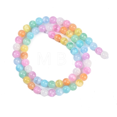 Macaron Color Natural Selenite Beads Strands G-F780-A01-01-1