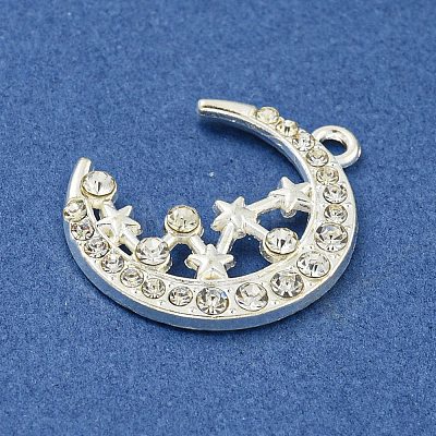 Alloy Micro Pave Clear Cubic Zirconia Pendants FIND-Z061-03S-1