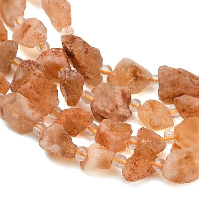 Raw Rough Heated Natural Citrine Beads Strands GG-CBA0B77-A11-01-1