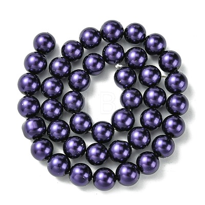 Eco-Friendly Glass Pearl Beads Strands HY-A008-10mm-RB099-1