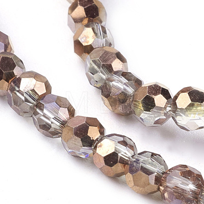 Electroplate Glass Beads Strands EGLA-J042-4mm-H03-1