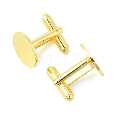 Rack Plating Brass Cuff Button KK-L151-10G-1