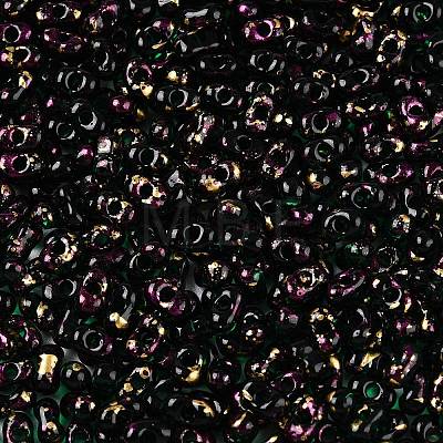 Picasso Spray Painted Glass Seed Beads SEED-T006-04-14-1