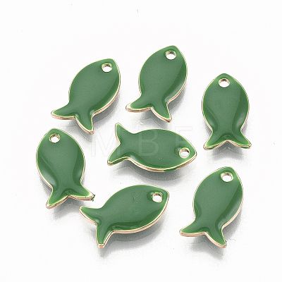 Raw(Unplated) Brass Enamel Charms KK-Q762-025C-03-NF-1