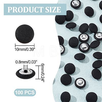  100Pcs 1-Hole Aluminum Buttons DIY-NB0007-77C-1