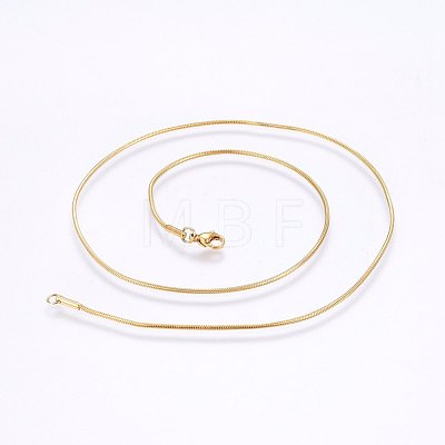 304 Stainless Steel Snake Chain Necklaces NJEW-F226-01G-01-1