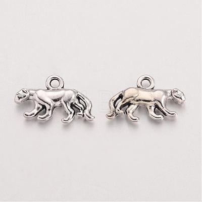 Tibetan Style Alloy Leopard Charms TIBEP-S291-15-RS-1