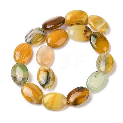 Natural Striped Agate/Banded Agate Beads Strands G-Q182-01B-1