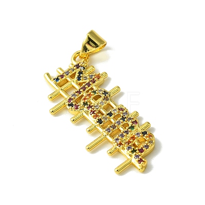 Mother's Day Real 18K Gold Plated Brass Micro Pave Cubic Zirconia Pendants KK-H472-06D-G02-1