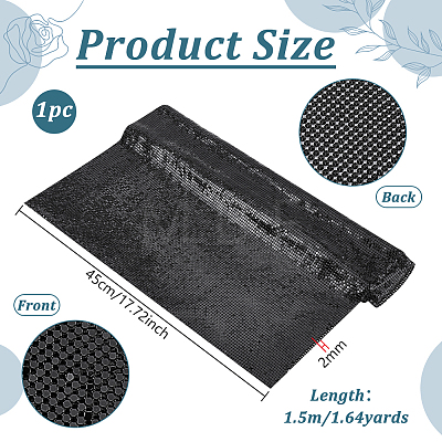 Aluminum Beaded Trim Mesh Ribbon Roll DIY-WH0750-413B-1