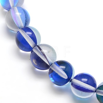 Synthetic Moonstone Beads Strands G-F143-6mm-06-1