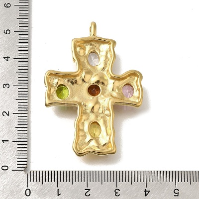 Ion Plating(IP) 304 Stainless Steel Colorful Rhinestone Pendants STAS-C105-11G-1