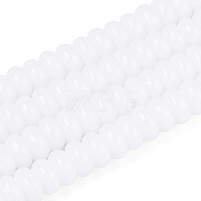 Opaque Spray Painted Glass Beads GLAA-ZX008-6mm-18G-1