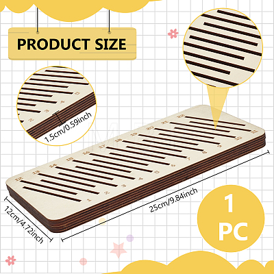 Wood Sewing Thread Winding Boards AJEW-WH0473-50-1