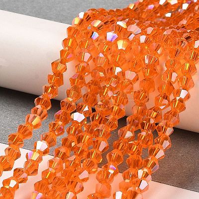 Transparent Electroplate Glass Beads Strands LS-GLAA-F029-2mm-A11-1