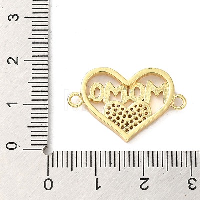 Brass Micro Pave Clear Cubic Zirconia Mama Connector Charms FIND-Z041-12A-1