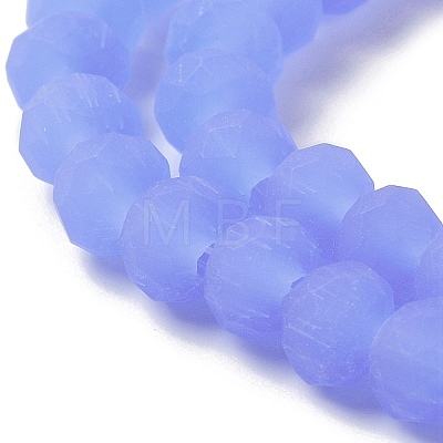 Imitation Jade Solid Color Glass Beads Strands EGLA-A034-J10mm-MD03-1