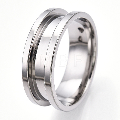 201 Stainless Steel Grooved Finger Ring Settings RJEW-TAC0017-8mm-04A-1