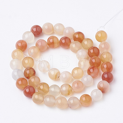 Natural Carnelian Beads Strands G-S295-13-6mm-1