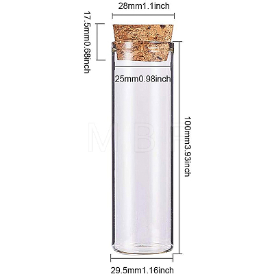 Empty Small Glass Cork Bottles AJEW-BC0003-05-1