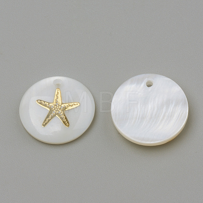 Freshwater Shell Pendants SHEL-Q010-G-1