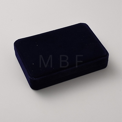 Rectangle Velvet Jewelry Set Gift Boxes AJEW-WH0609-875A-1