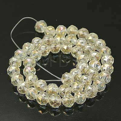 Electroplate Glass Beads Strands EGLA-J015-8mm-WLS14-1