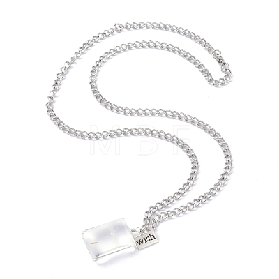 Dandelion Seed Wish Necklace for Teen Girl Women Gift NJEW-Z014-06P-1