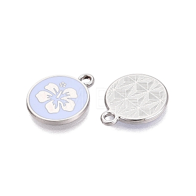 Rack Plating Alloy Enamel Pendants ENAM-N070-01F-02P-01-1