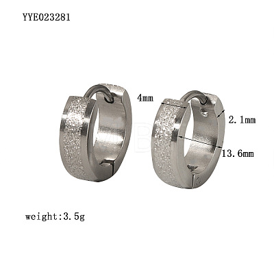 Stylish 304 Stainless Steel Hoop Earrings YF2015-1-1