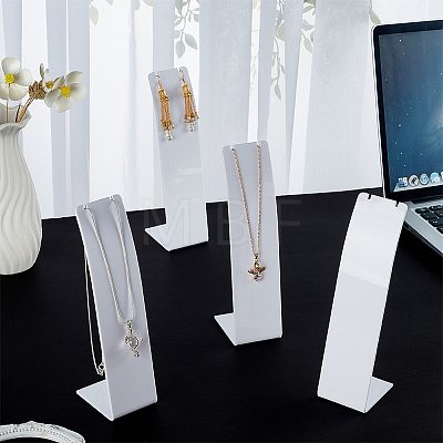 Acrylic Necklace Display Stands NDIS-WH0003-015C-1