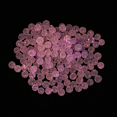 Luminous Glow in the Dark Transparent Glass Round Beads GLAA-F124-B08-1