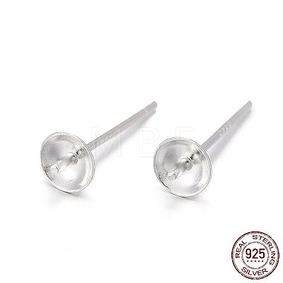 925 Sterling Silver Stud Earring Findings STER-T002-181S-1