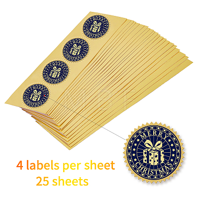 Self Adhesive Gold Foil Embossed Stickers DIY-WH0219-008-1