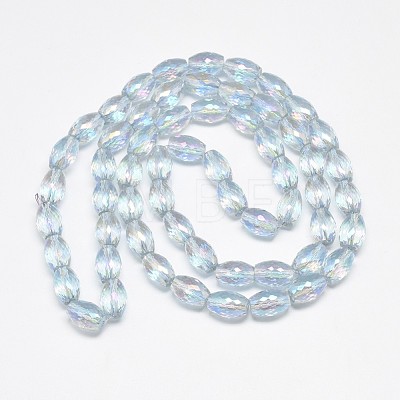 Electroplate Glass Beads Strands EGLA-Q089-A08-1