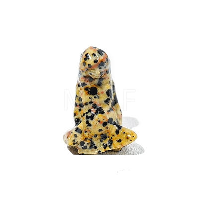 Natural Dalmatian Jasper Statue Ornaments DJEW-PW0011-08B-1