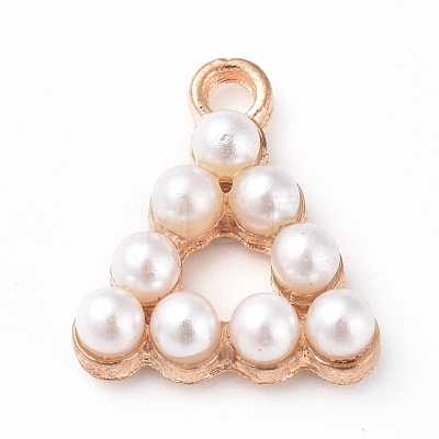 Plastic Imitation Pearl Pendants PALLOY-WH0068-31A-G-1