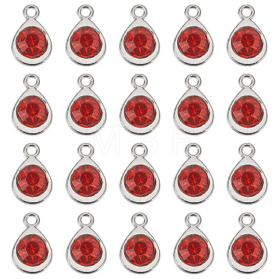 20Pcs Faceted Glass Charms RGLA-TADJ0001-01C-1