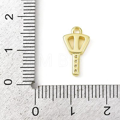 Brass Micro Pave Clear Cubic Zirconia Pendants KK-L238-22G-1