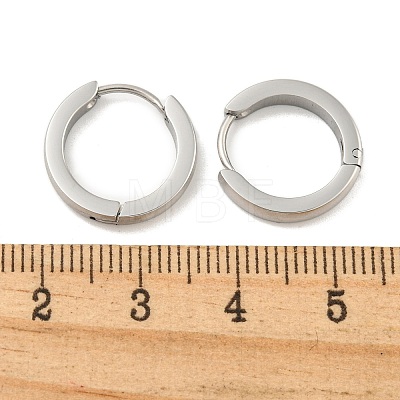 Tarnish Resistant Frosted 304 Stainless Steel Huggie Hoop Earrings for Women EJEW-C096-31C-P-1