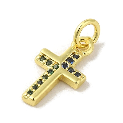 Brass Micro Pave Cubic Zirconia Pendants KK-M283-20I-02-1